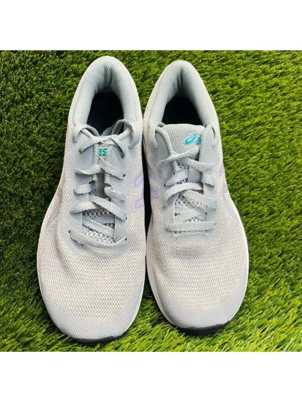 Asics GT-1000 11 Girls Size 5.5Y Gray Purple Athletic Running Shoes Sneakers